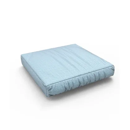 Picture Square pillow with a removable cover made of waterproof material in a delicate turquoise color