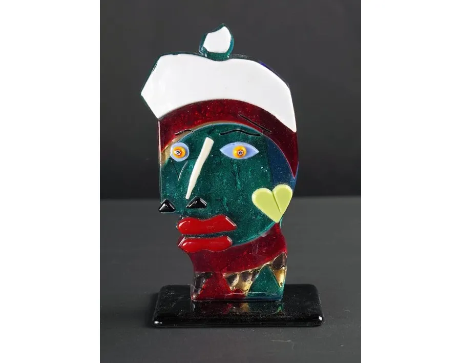 obrazek 1 Urokliwa rzeźba Picasso Pop Art Abstrakcyjne szkło Murano