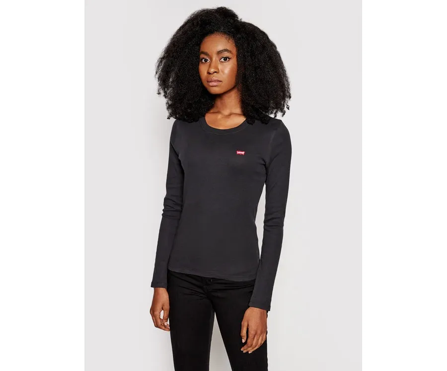 obrazek 1 Levi's® Bluzka Long Sleeve Baby Tee 69555-0014 Czarny Slim Fit