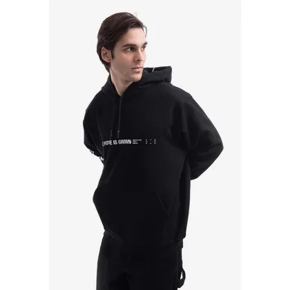 Zdjęcie MCQ bluza bawełniana Manifesto męska kolor czarny z kapturem z nadrukiem 624727RST751000-BLACK