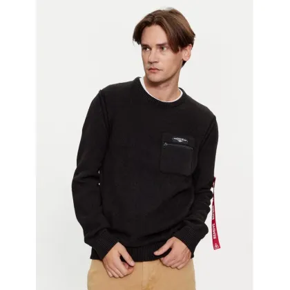 Zdjęcie Aeronautica Militare Sweter 232MA1460L518 Czarny Regular Fit