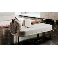 Zdjęcie Tapicerowane łóżko dzienne z metalowymi nogami