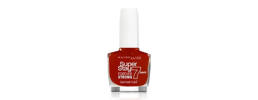 obrazek 1 Maybelline Super Stay Forever Strong 7 Days Lakier do paznokci 10 ml Nr. 6 - Deep Red