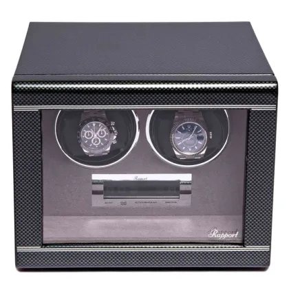 Picture Formula Double Watch watch winder with high gloss carbon fiber finish
