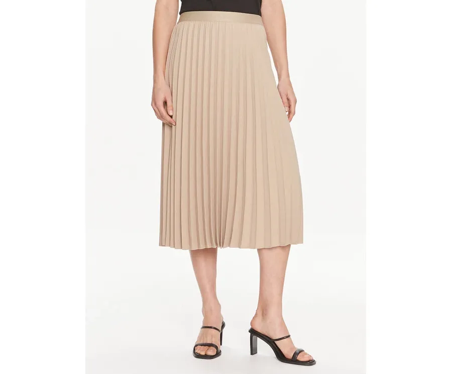 obrazek 1 Tommy Hilfiger Spódnica plisowana Fluid WW0WW41793 Beżowy Regular Fit