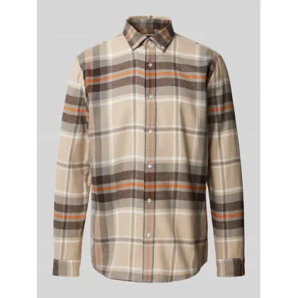 Zdjęcie Koszula casualowa o kroju tailored fit z kołnierzykiem typu button down model ‘LIAN’