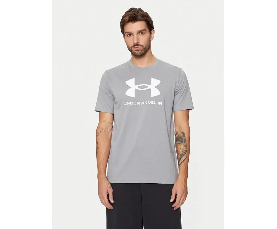 obrazek 1 Under Armour T-Shirt Ua Sportstyle Logo Update Ss 1382911 Szary Loose Fit