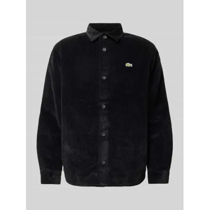 Zdjęcie Koszula sztruksowa o kroju regular fit z naszywką z logo model ‘CORDUROY’