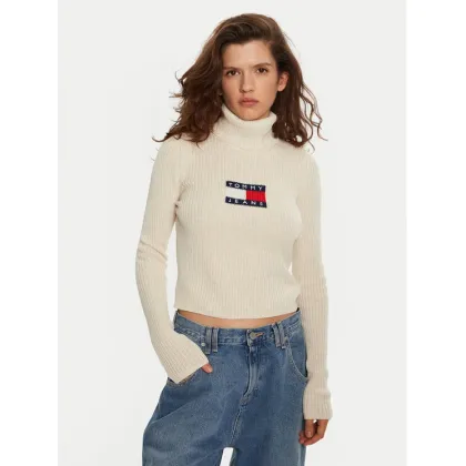 Zdjęcie Tommy Jeans Golf Flag DW0DW18678 Écru Regular Fit