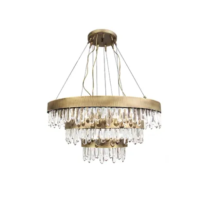 Zdjęcie Kryształowo-mosiężny portugalski żyrandol