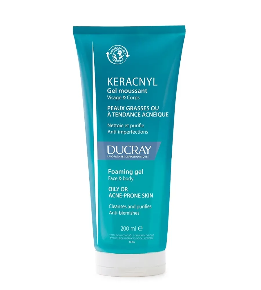 obrazek 1 Ducray Żel oczyszczający do twarzy i ciała 200 ml
