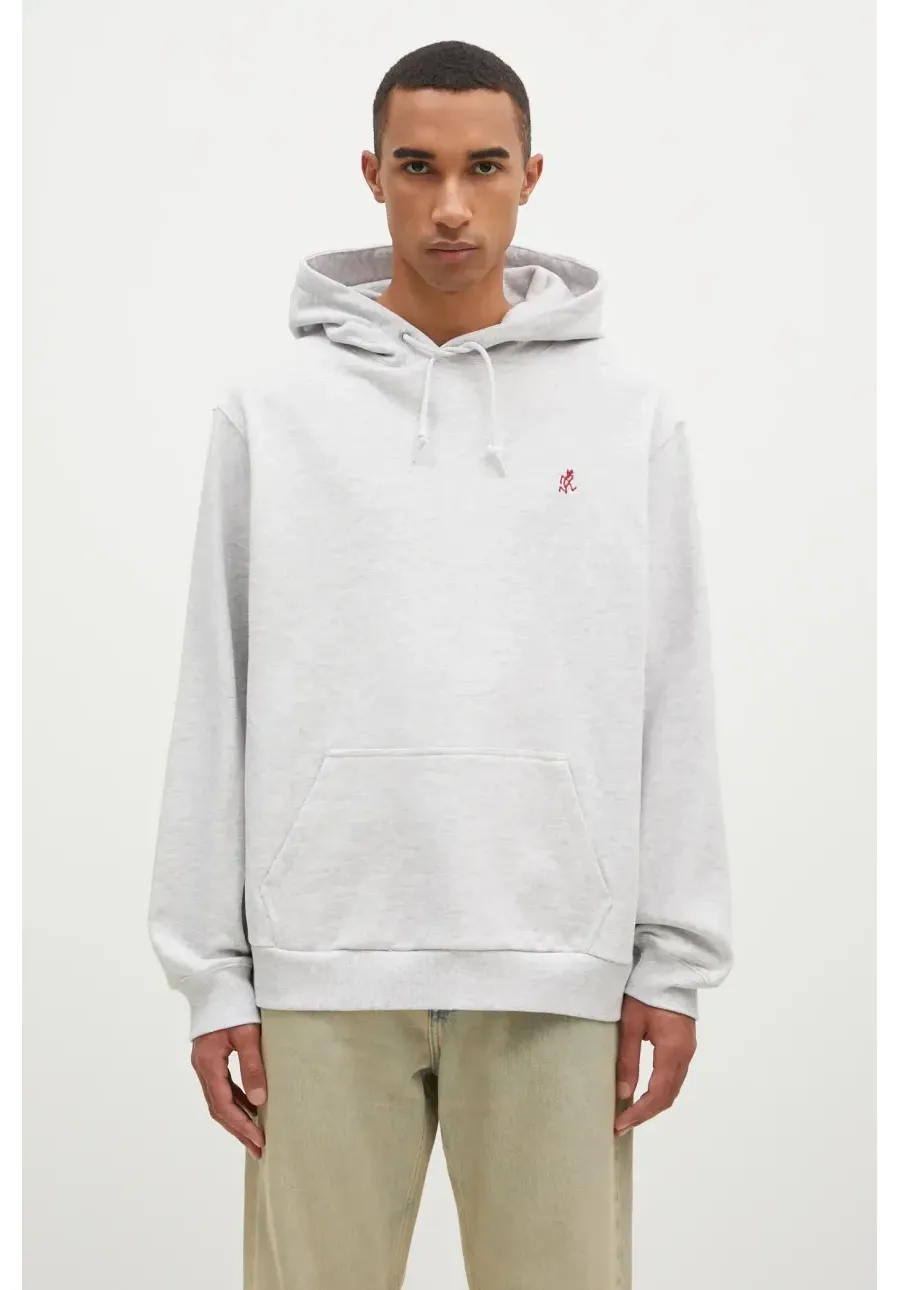 obrazek 1 Gramicci bluza bawełniana One Point Hooded Sweatshirt męska kolor szary z kapturem gładka