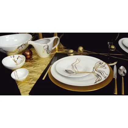Zdjęcie Ekskluzywna porcelanowa zastawa stołowa dla 12 osobowej rodziny - Porcel