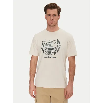 Zdjęcie New Balance T-Shirt MT51974 Beżowy Relaxed Fit