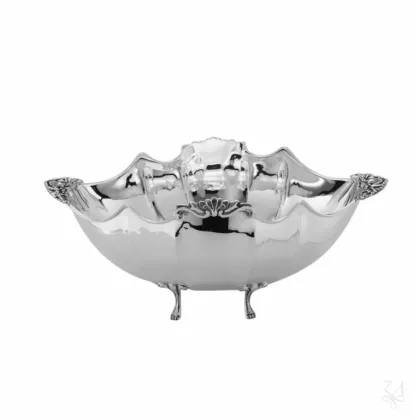Zdjęcie Luksusowa srebrna misa Peacks 36×20 cm - Zaramella Argenti