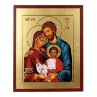 Picture Miraculous Gilded Icon of the Holy Family 15x19 cm
