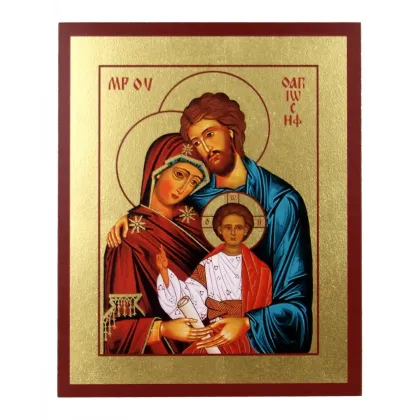 Zdjęcie Cudowna Ikona Złocona Święta Rodzina 15x19 cm
