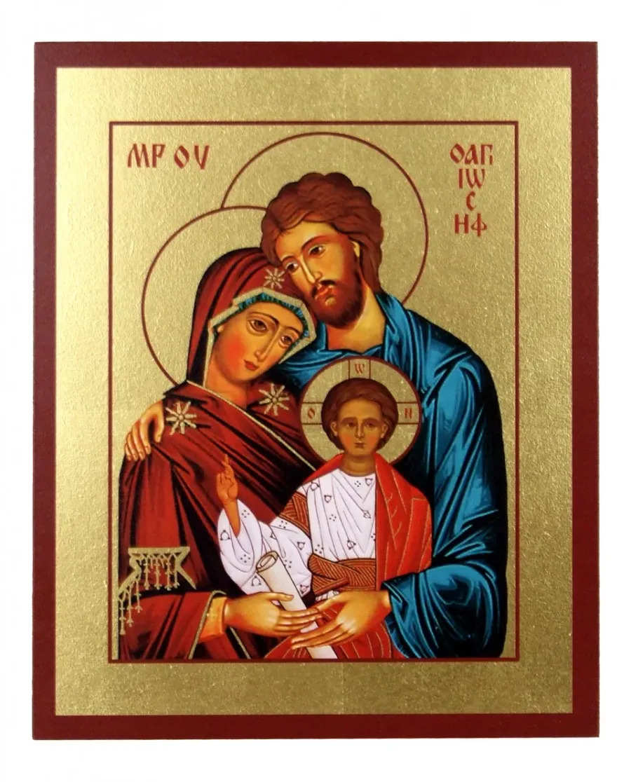 obrazek 1 Cudowna Ikona Złocona Święta Rodzina 15x19 cm