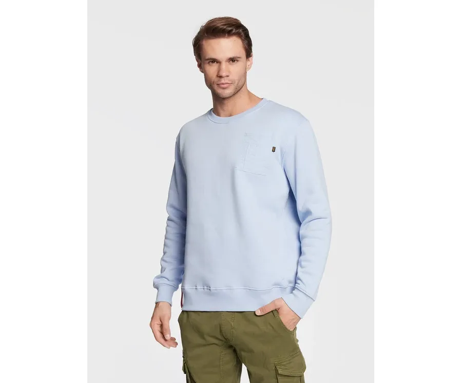 obrazek 1 Alpha Industries Bluza Pocket 108303 Błękitny Regular Fit