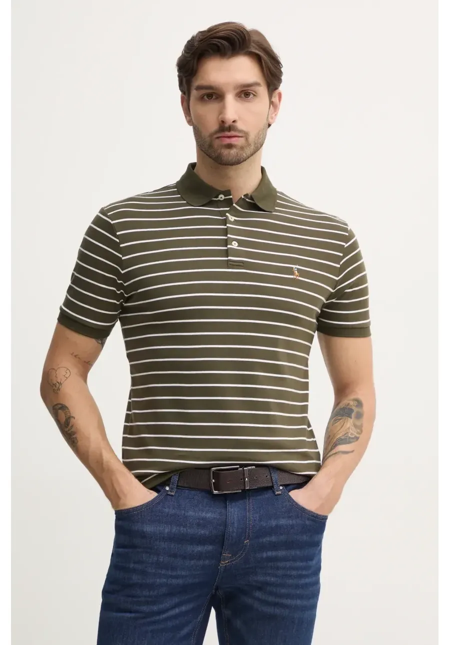 obrazek 1 Polo Ralph Lauren polo bawełniane kolor brązowy wzorzysty
