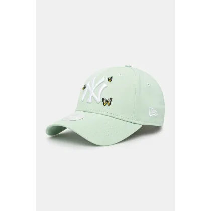 Zdjęcie New Era czapka z daszkiem bawełniana kolor zielony z aplikacją 60595343