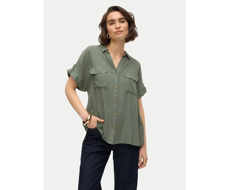 obrazek 1 Vero Moda Koszula Bumpy 10310139 Zielony Regular Fit