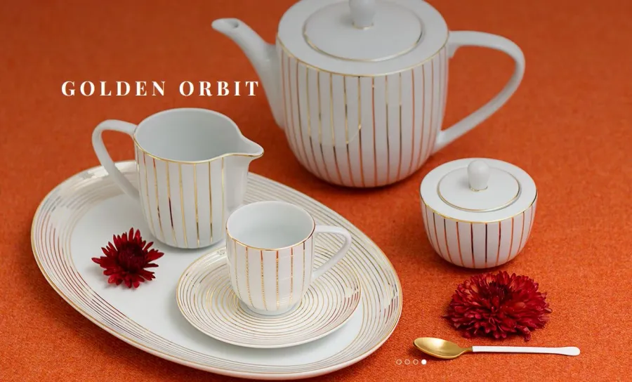 obrazek 5 Stylowa sosjerka porcelanowa Golden Orbit