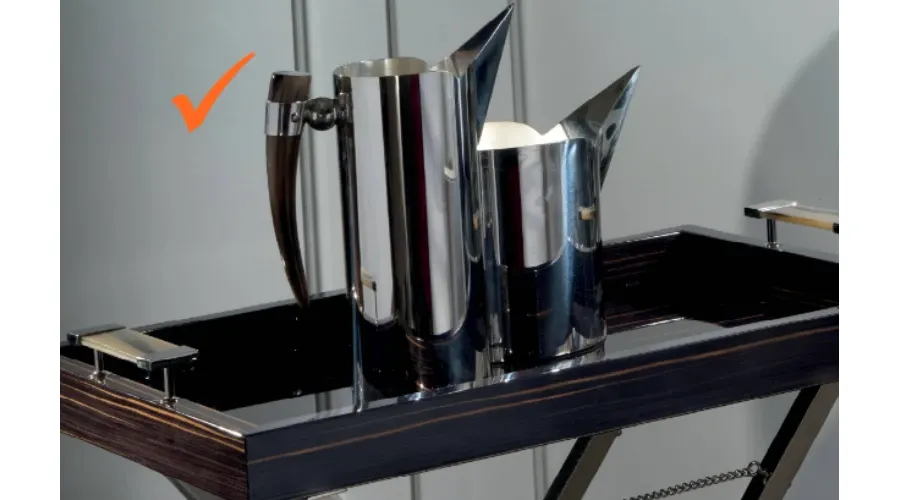 obrazek 1 Oryginalny dzban wykonany z mosiądzu posrebrzanego i rogu