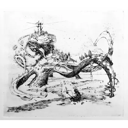 Zdjęcie Octopus - autorska grafika Dariusza Ślusarskiego