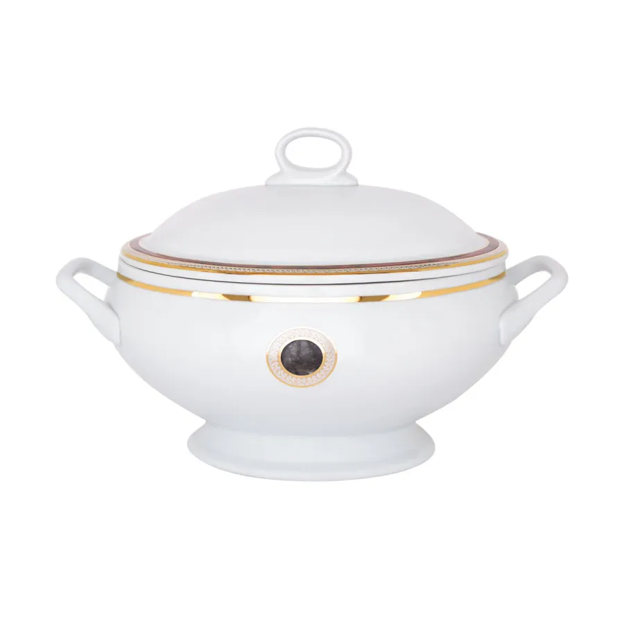 obrazek 10 Piękny komplet z porcelany dla 12 osobowej rodziny - Porcel