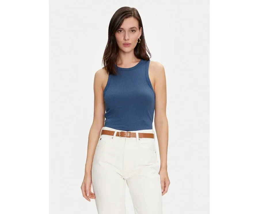 obrazek 1 Tommy Hilfiger Top WW0WW38635 Niebieski Slim Fit