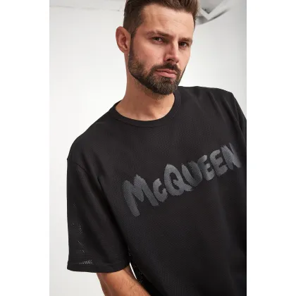 Zdjęcie T-shirt męski z siatki ALEXANDER MCQUEEN Alexander McQueen
