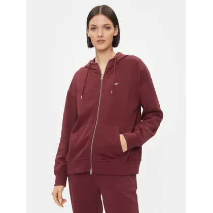 Zdjęcie Gant Bluza Rel Shield Zip Hoodie 4204665 Bordowy Relaxed Fit