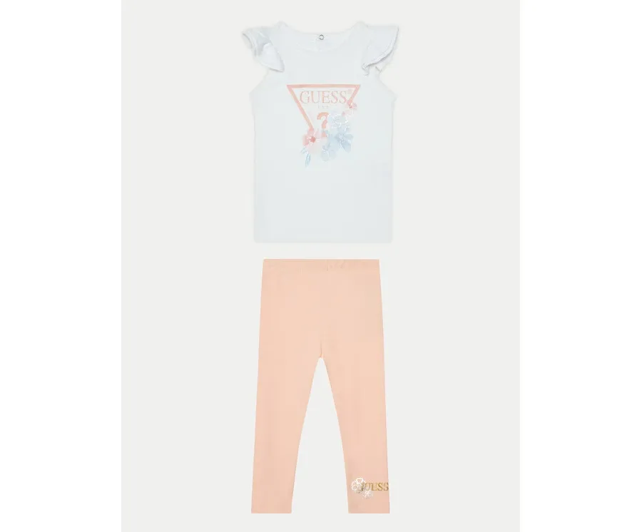 obrazek 1 Guess Komplet t-shirt i legginsy A5RG10 KA6W4 Biały Regular Fit