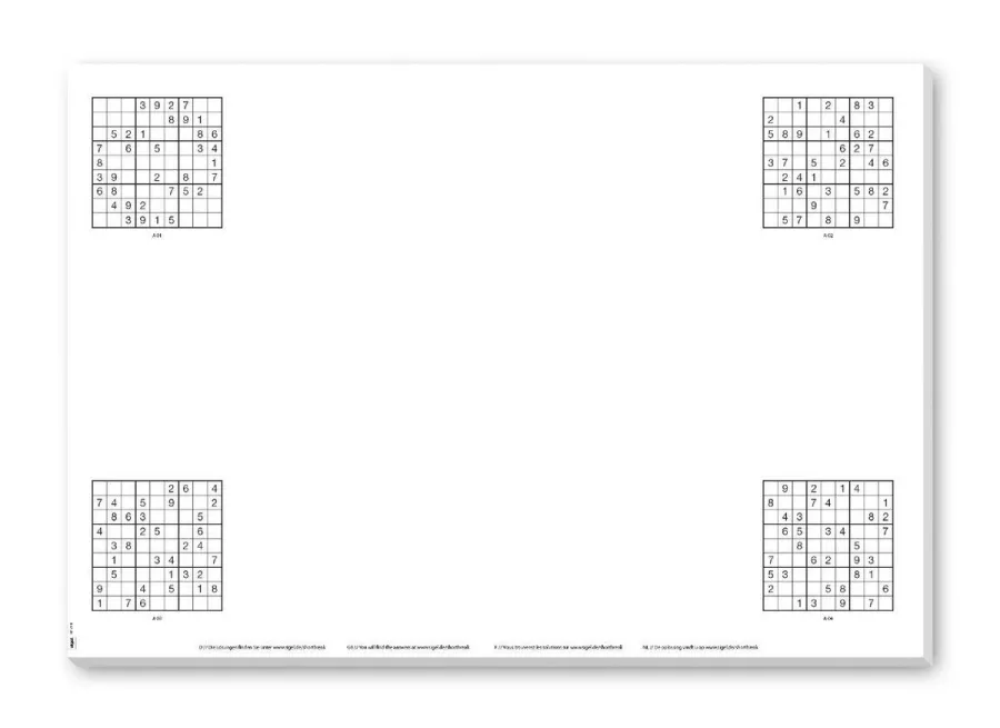 obrazek 2 Podkładka papierowa do pisania z łamigłówkami Sudoku - Sigel