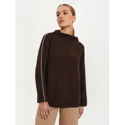 Zdjęcie Max Mara Leisure Sweter Fanfara 2426366178600 Brązowy Regular Fit