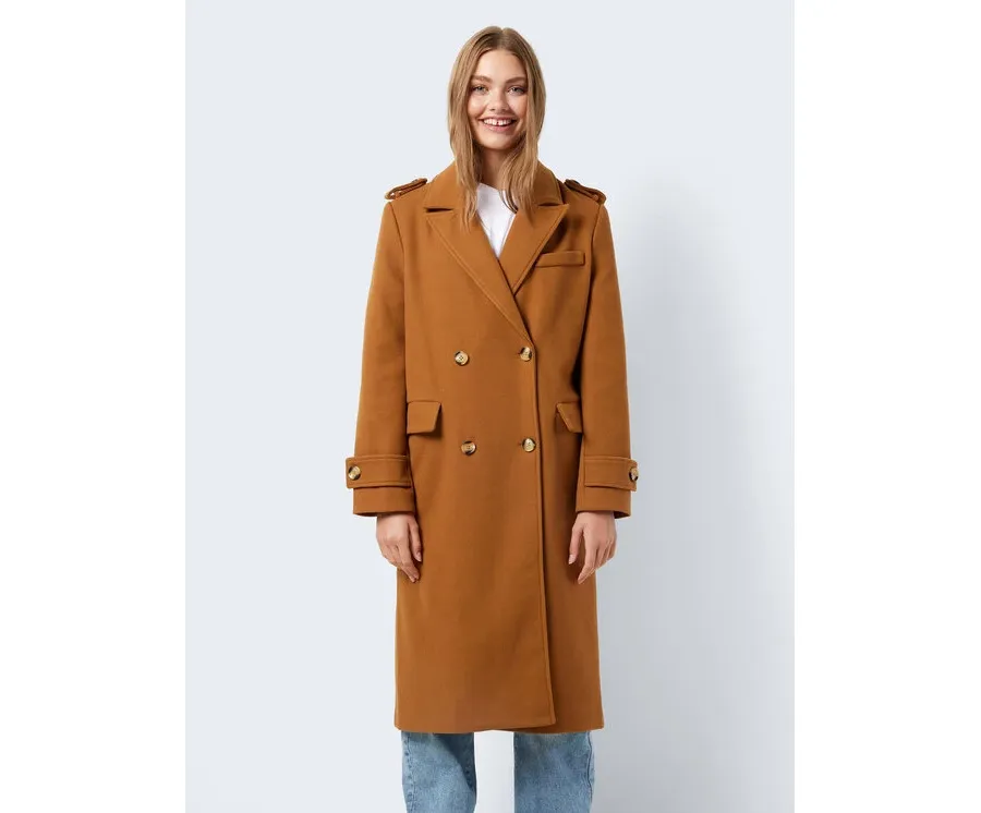 obrazek 1 Noisy May Płaszcz przejściowy 27026542 Brązowy Regular Fit