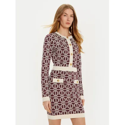 Zdjęcie Elisabetta Franchi Sukienka dzianinowa AM-31B-47E2-V440 Bordowy Slim Fit
