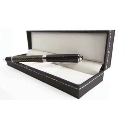 Picture Exclusive black leather pen case