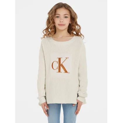 Zdjęcie Calvin Klein Jeans Sweter Monogram IG0IG02259 Écru Regular Fit