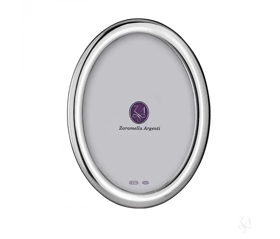 obrazek 1 Ekskluzywna owalna ramka na zdjęcia 13×18 cm Saint Michel ze srebra - Zaramella Argenti