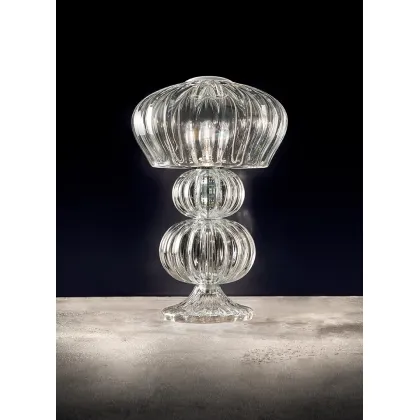 Zdjęcie Osobliwa lampa stołowa ze szkła Murano