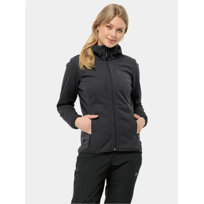 Zdjęcie Jack Wolfskin Kurtka softshell Windhain Hoody 1307481 Czarny Regular Fit