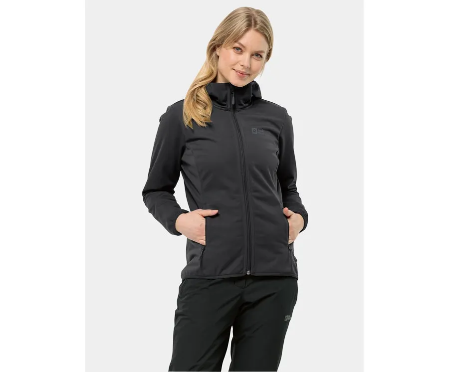 obrazek 1 Jack Wolfskin Kurtka softshell Windhain Hoody 1307481 Czarny Regular Fit
