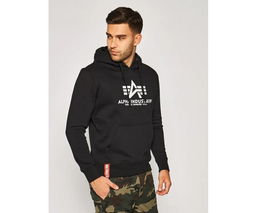 obrazek 1 Alpha Industries Bluza Basic 178312 Czarny Regular Fit