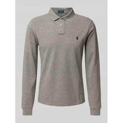 Zdjęcie Koszulka polo o kroju slim fit z długim rękawem