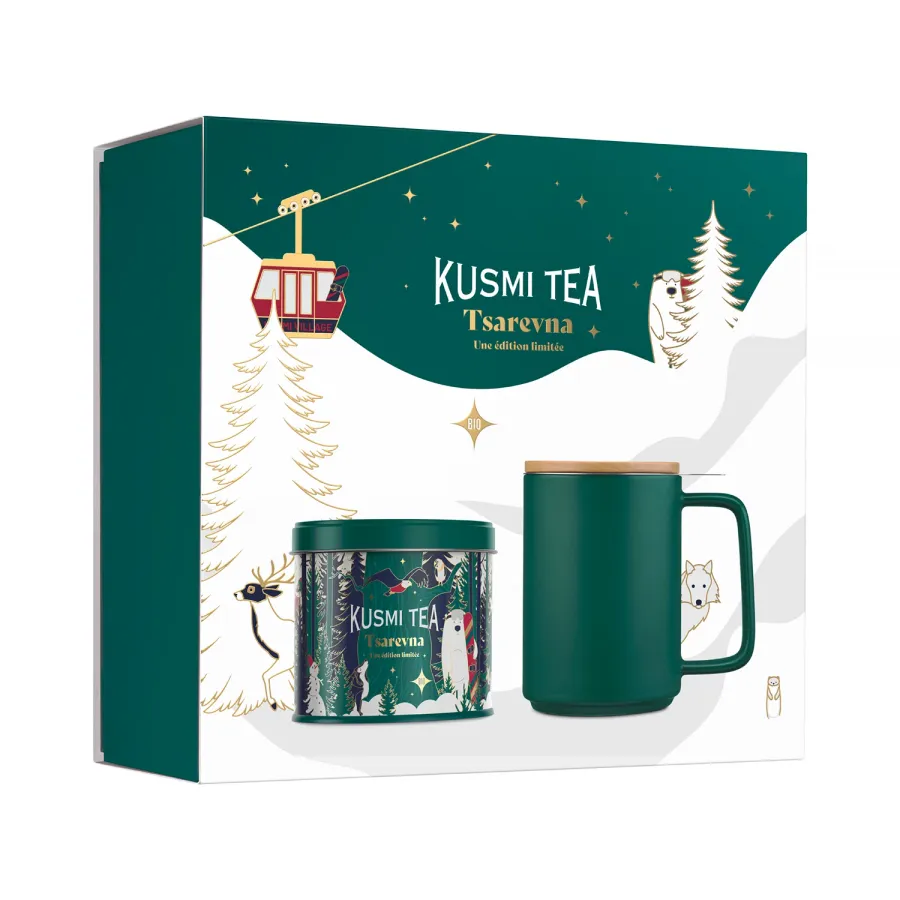 obrazek 1 Kusmi Tea - Zestaw Herbata Tsarevna 120g + Kubek z zaparzaczem KUSMI TEA