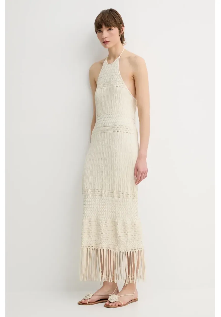 obrazek 1 Nanushka sukienka NEIVA kolor beżowy maxi dopasowana NW25SSDR27005