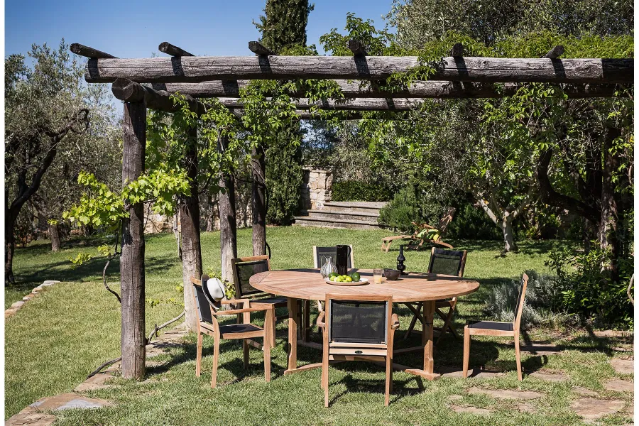 obrazek 3 Luksusowe krzesło jadalniane z drewna tekowego