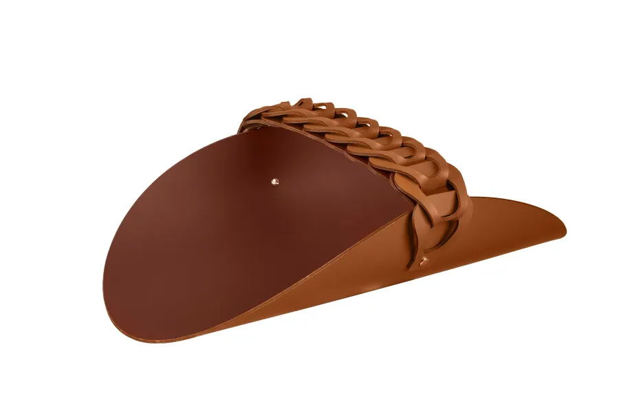 obrazek 1 Elegancki skórzany organizer na ręczniki 28x48 cm w kolorze bursztynowym